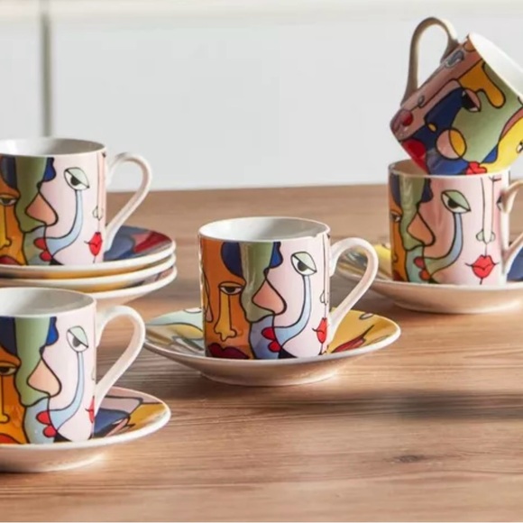 NEW IN BOX 12 pc. DOODLE ESPRESSO SET - Picture 3 of 3